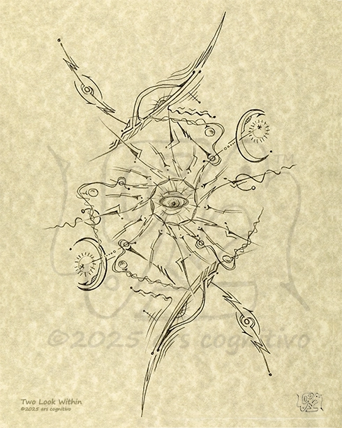 Like in dreams, the third eye sees out from, or into another dimension.