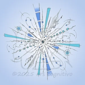 I like to start a drawing from a single point like an idea opening up! Varied lines evolve along the outward paths as I go. It is quite satisfying to see what blossoms.