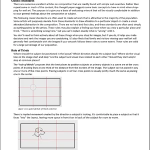 An introduction to the basics of composition in artwork and display including the rule of thirds and golden ratio