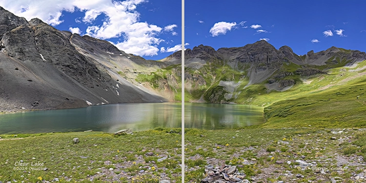 Clear Lake occupies a naturally formed bowl at 12,000 ft. above sea level in the mountains seven or eight miles southwest of Silverton, Colorado