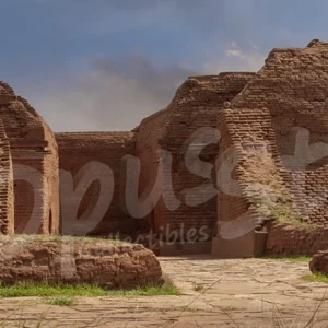 Pecos Mission is a restored structure in the southwest US built by Spanish explorers in 1619 - located in the Pecos National Historical Park in New Mexico.