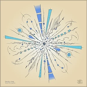 Three ars cognitivo prints, Cameo, Dandy Lines and The Chord with matching colors. Available in stretched canvas and metal prints.