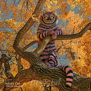 Alice's Cat wall art print was Inspired by Alice in Wonderland