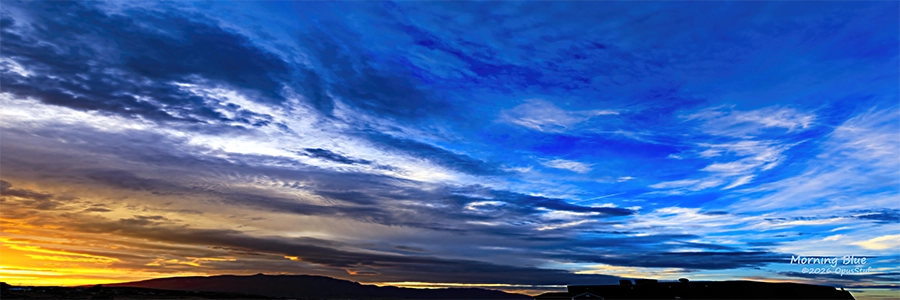 Morning Blue is a wall art print by OpusStuf showing a sunrise sky